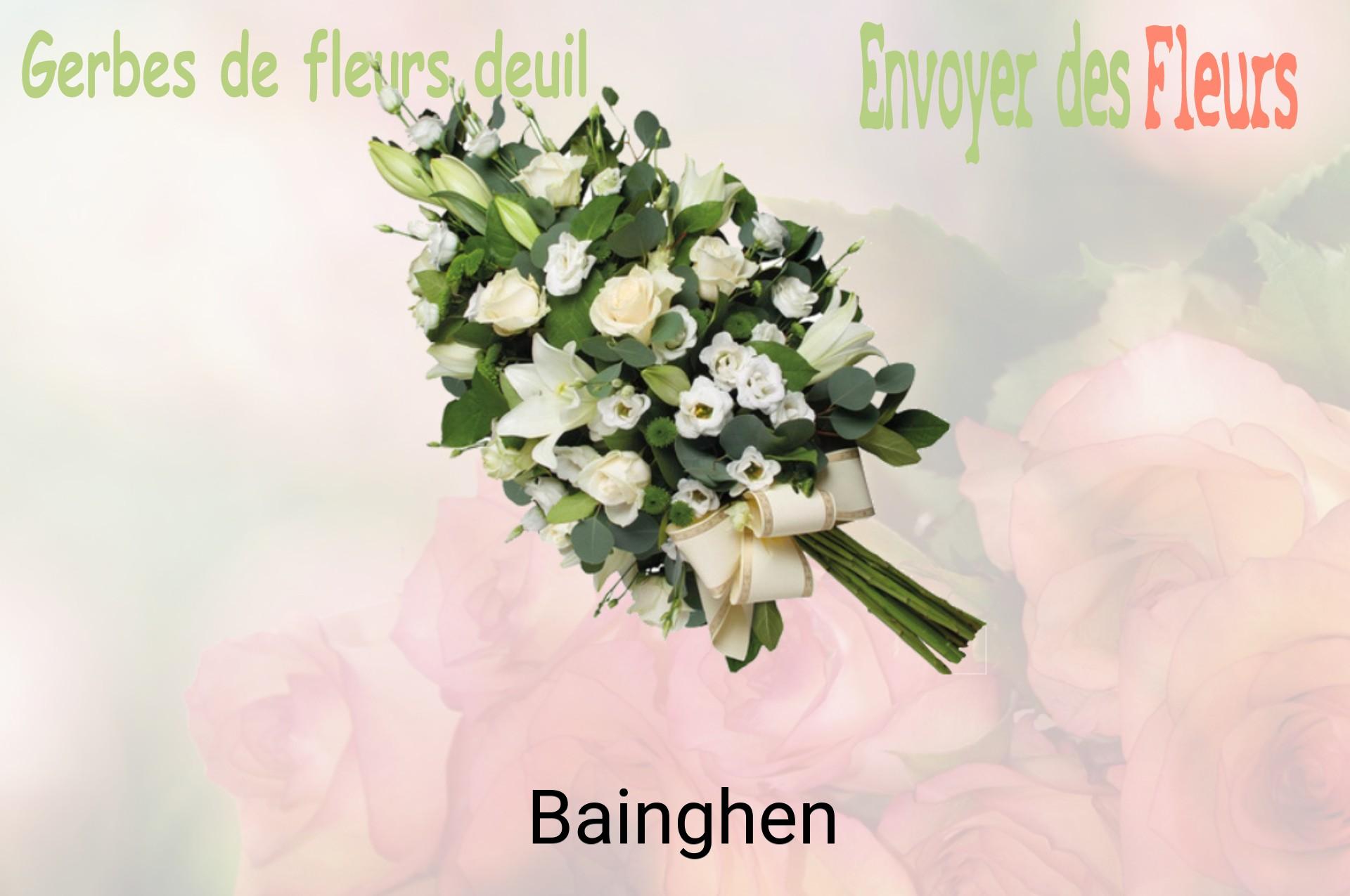 Gerbe de fleurs de deuil livrée à Bainghen